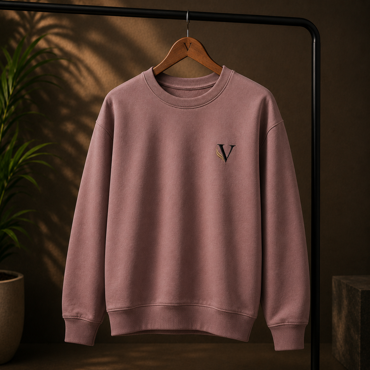 Vastrivo mauve crewneck sweatshirt for women