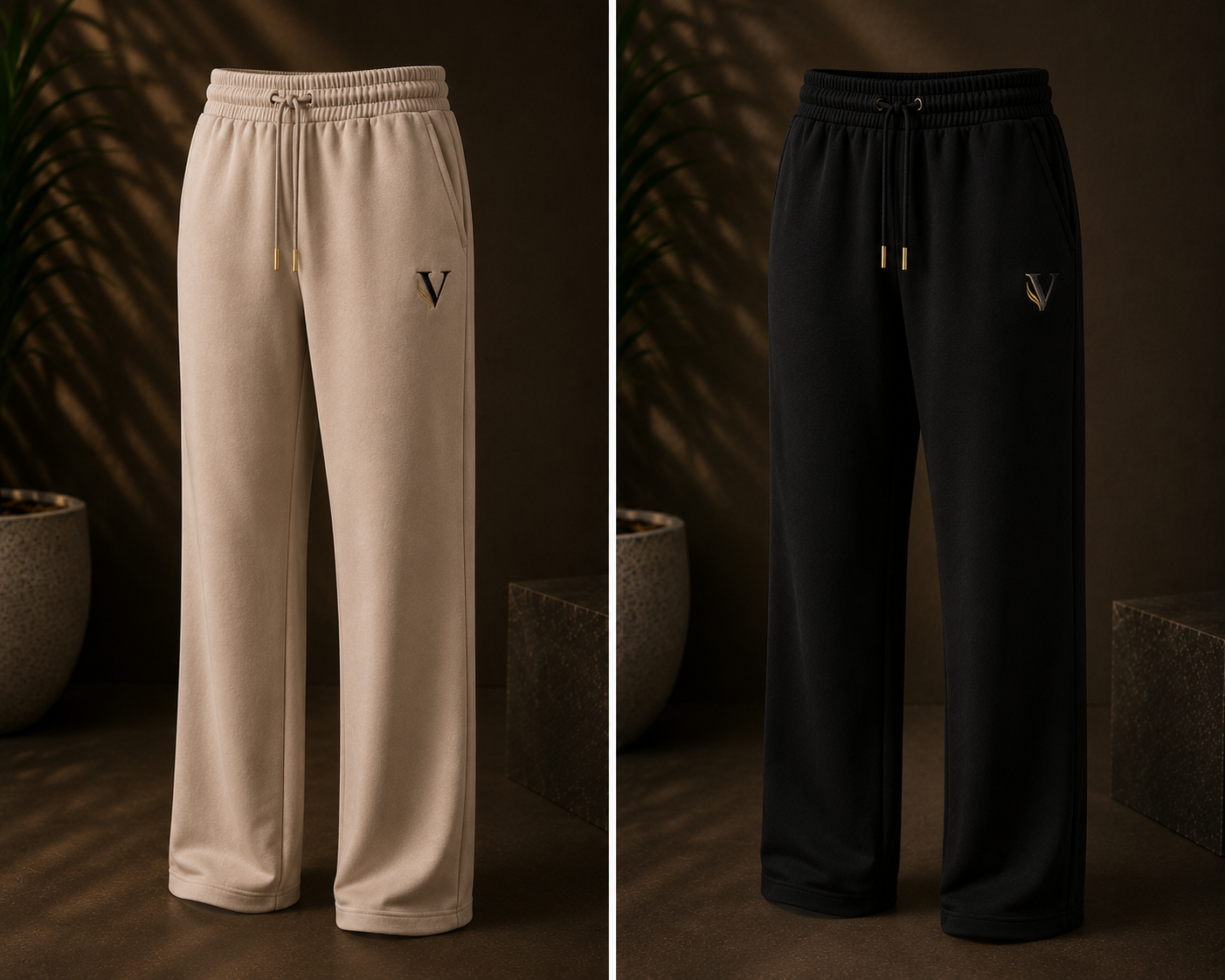 Vastrivo black track bottoms